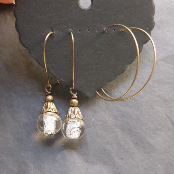 NEW Earrings Letter in a Bottle petite earrings filigree wish earrings 510#fs- - Picture 2 of 7